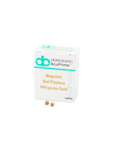 DongBang | Esferas Magnéticas Banhadas a Ouro para Auriculoterapia, 800 Gauss