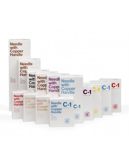 Agulha CD50, Agulha de Acupuntura com Revestimento de Silicone e Cabo de Cobre em Espiral, Sem Guia, Cloud & Dragon Agulha CD50, Agulha de Acupuntura com Revestimento de Silicone e Cabo de Cobre em Espiral, Sem Guia, Cloud & Dragon