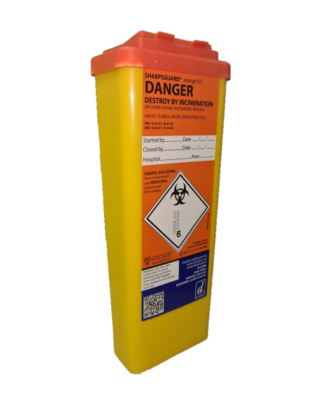 Contenedor 0,5L de Agujas – Eliminación Segura