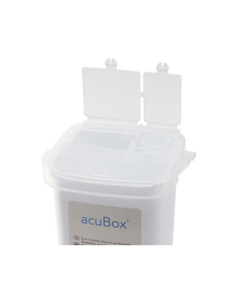 acuBox | Contentor para Eliminação de Agulhas, Capacidade 0,8 Litros
