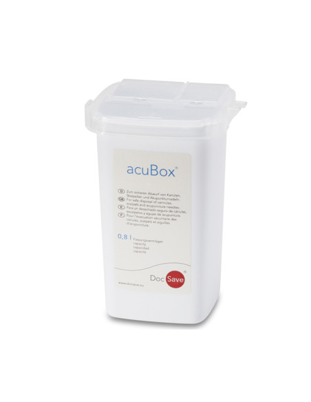 acuBox | Contentor para Eliminação de Agulhas, Capacidade 0,8 Litros